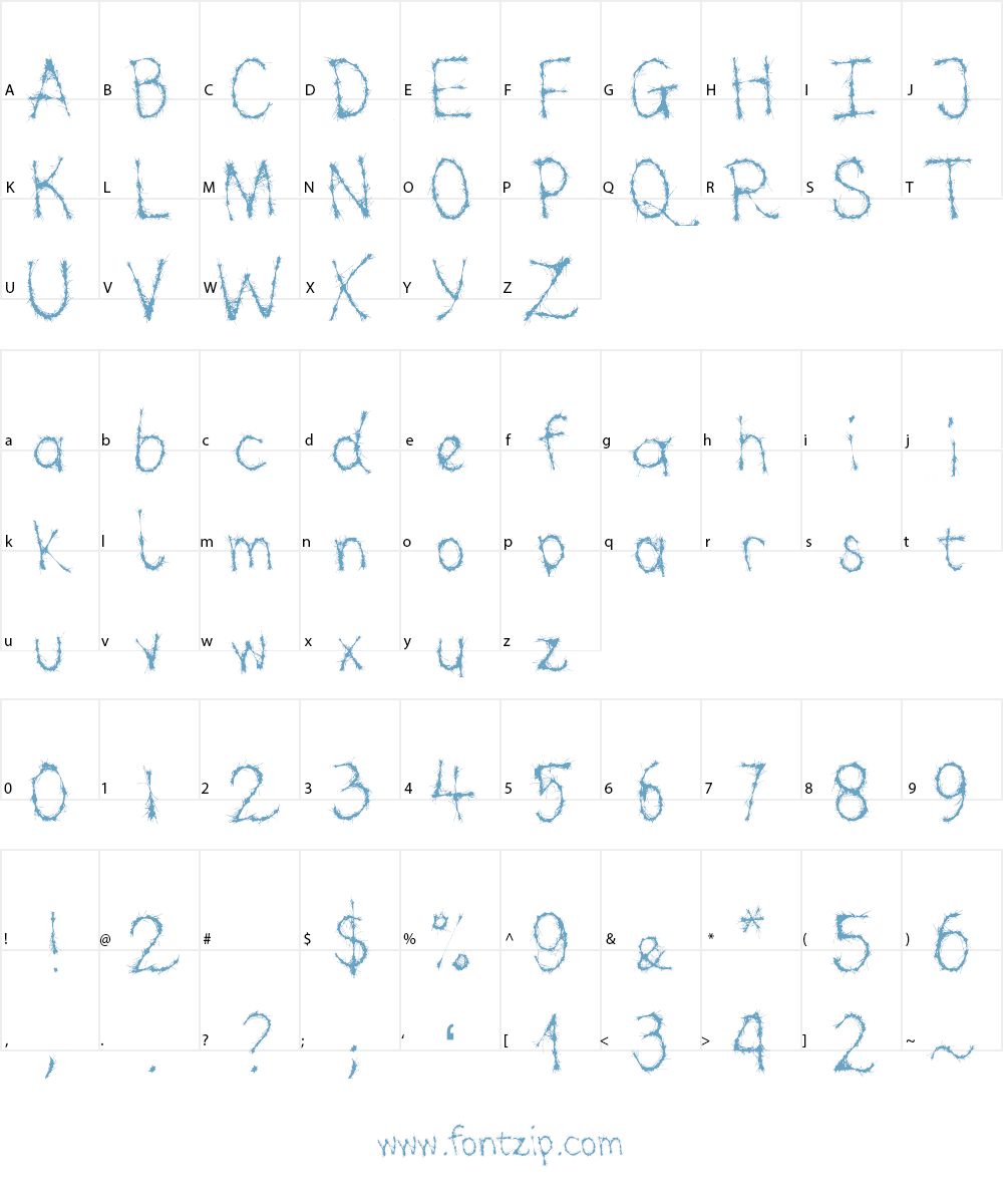 Baragaki Demo Mix Font Character